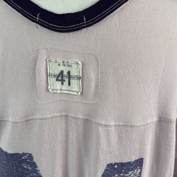 Women's Free People NWT Hail Mary Purple varsity # 34 Tunic - Picture 8 of 16
